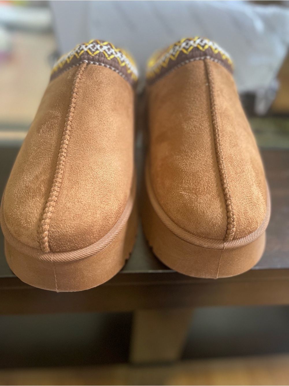 Wild Diva Lounge Brown Slip-On Faux Suede Clog - Picture 3 of 4